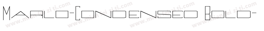 Marlo-Condensed Bold字体转换